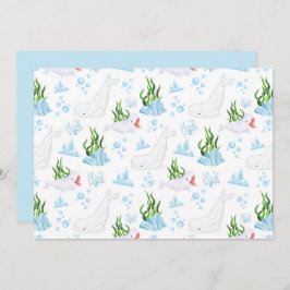 Tarjeta Pequeña Unique Beluga Whale Note Card