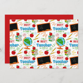 Tarjeta Pequeña Unique Best Teacher Note Card