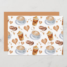 Tarjeta Pequeña Unique Cappuccino Note Card