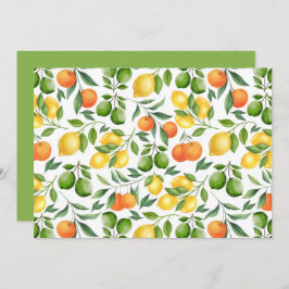Tarjeta Pequeña Unique Citrus Fruit Note Card
