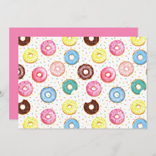 Tarjeta Pequeña Unique Donuts Note Card (Anverso / Reverso)