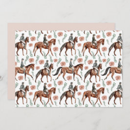 Tarjeta Pequeña Unique Equestrian Note Card