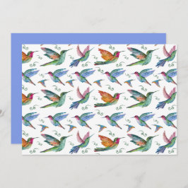 Tarjeta Pequeña Unique Hummingbird Note Card