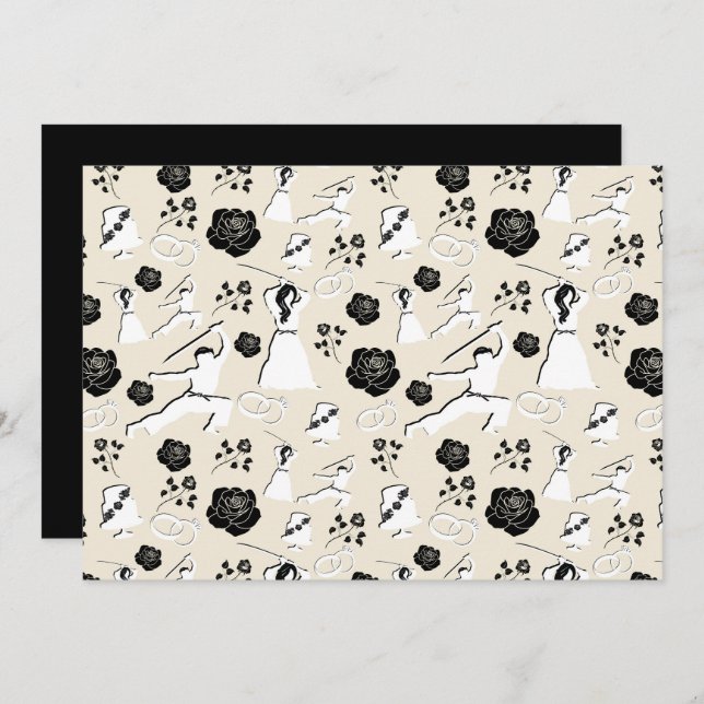 Tarjeta Pequeña Unique Martial Arts Wedding Note Card (Anverso / Reverso)