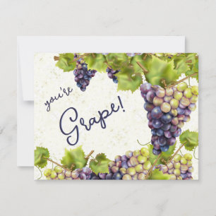 Tarjeta Pequeña Uvas Gracias