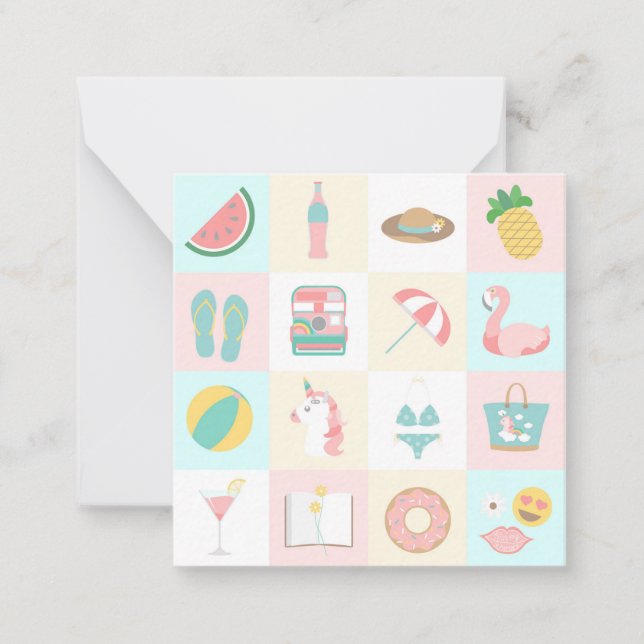 Tarjeta Pequeña Vacaciones (Anverso)