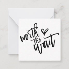 Tarjeta Pequeña Vale la pena la boda de espera guardar la fecha