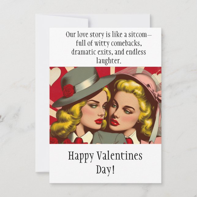 Tarjeta Pequeña Valentín Divertido (Anverso)