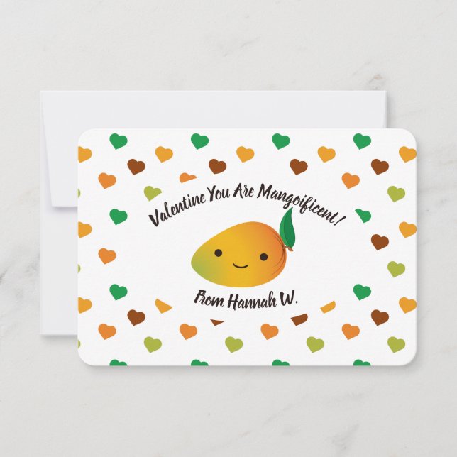 Tarjeta Pequeña Valentine Eres Mango Mangoificante (Anverso)