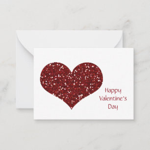 Tarjeta Pequeña Valentine Pack Sencillo Corazón de Espuma Roja