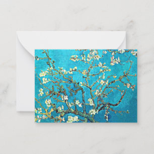 Tarjeta Pequeña Van Gogh - Sucursales con flores de almendra