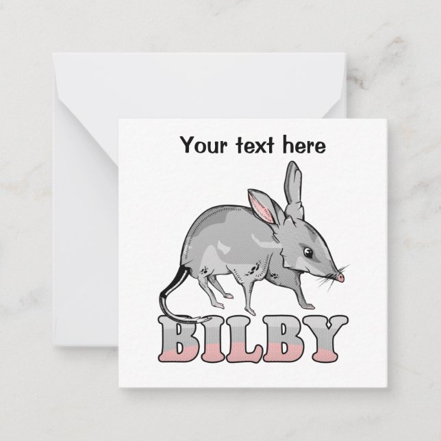 Tarjeta Pequeña Vector Bilby (Anverso)