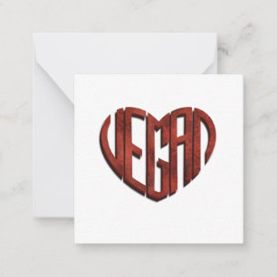 Tarjeta Pequeña Vegan Flower Heart