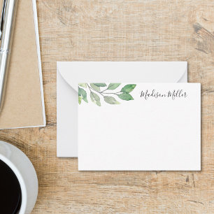 Tarjeta Pequeña Vegetación de acuarela personalizada
