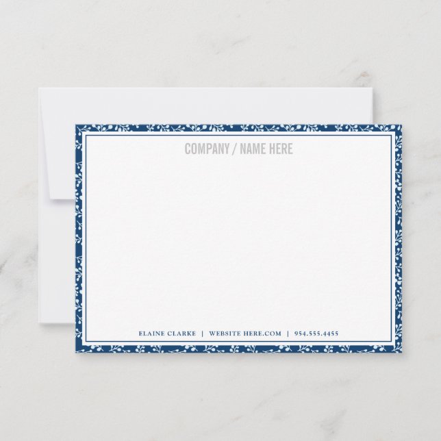 Tarjeta Pequeña Vegetación floral naval | Correspondencia personal (Anverso)