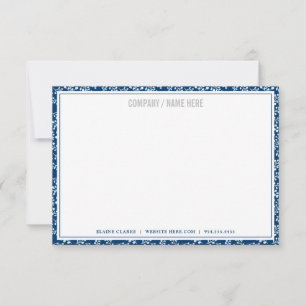 Tarjeta Pequeña Vegetación floral naval Correspondencia personal