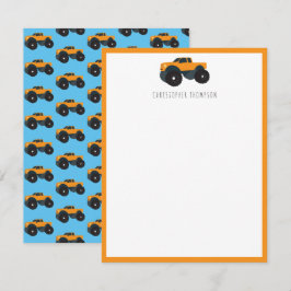 Tarjeta Pequeña Vehículo de Camión Monstruo Personalizado Infantil