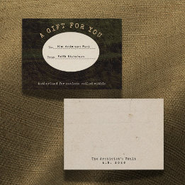 Tarjeta Pequeña Veiled Notions Graduation Gift Card Insert Card