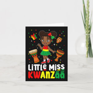 Tarjeta Pequeña vela Kwanzaa Kinara afroamericana