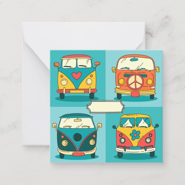 Tarjeta Pequeña Ventiladores retro (Anverso)