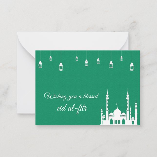 Tarjeta Pequeña Verdadero saludo Ramadán (Anverso)