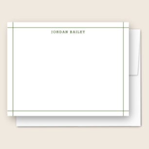 Tarjeta Pequeña Verde Bosque Simple Geométrico Moderno Profesional