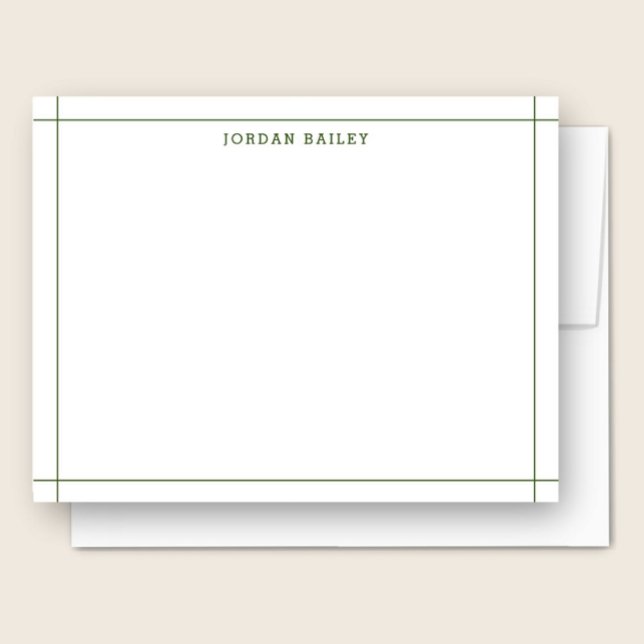 Tarjeta Pequeña Verde Bosque Simple Geométrico Moderno Profesional (Subido por el creador)