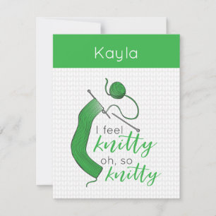 Tarjeta Pequeña Verde Brillante Me Siente De Manera Cuidadosa, Oh 