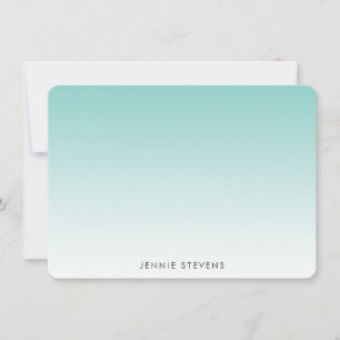 Tarjeta Pequeña Verde Menta Ombre Personalizado
