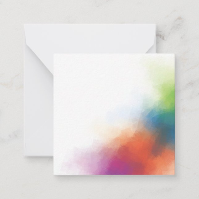 Tarjeta Pequeña Verde morado azul amarillo rojo de moda (Anverso)