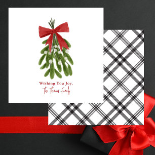Tarjeta Pequeña Verde navideño minimalista moderno