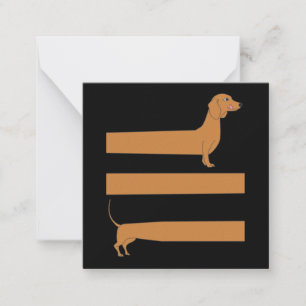 Tarjeta Pequeña Very long Dachshund funny