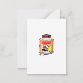 Tarjeta Pequeña Vete Nuts, tema de mantequilla de maní