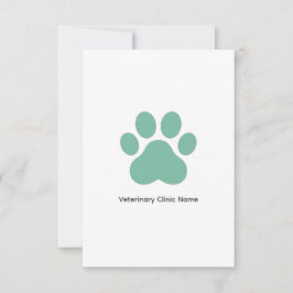 Tarjeta Pequeña Veterinary Clinic Flat Note Card (3.5" × 5")