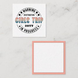 Tarjeta Pequeña Viaje de Chicas personalizados en curso Gradiente 