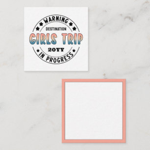 Tarjeta Pequeña Viaje de Chicas personalizados en curso Gradiente 