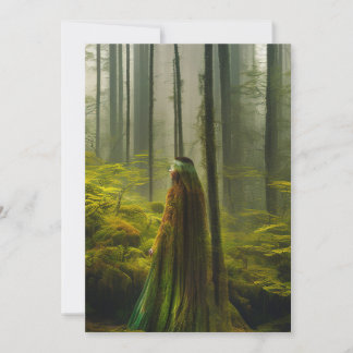Tarjeta Pequeña Viaje místico del mujeriego por el bosque