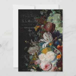 Tarjeta Pequeña Vida con flores de antaño
