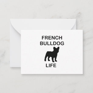 Tarjeta Pequeña vida de bulldog francesa