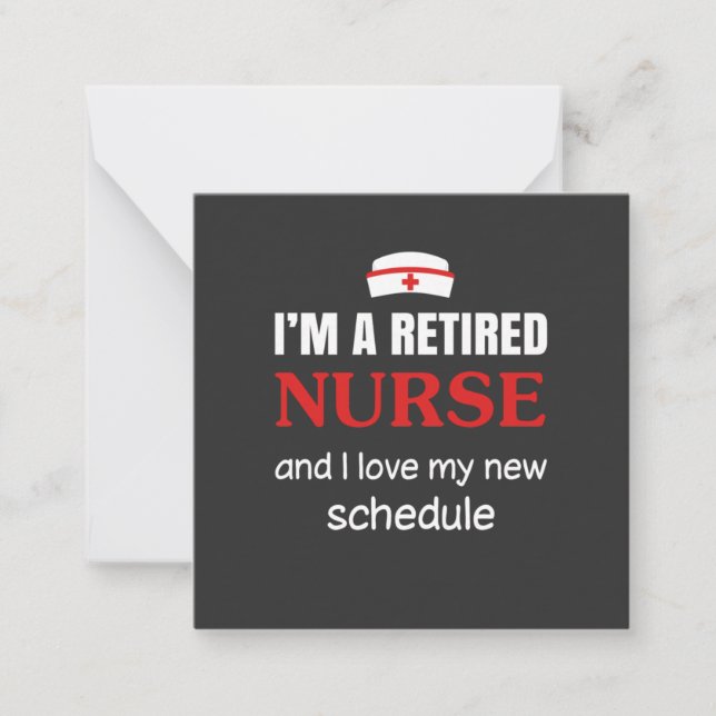 Tarjeta Pequeña Vida de enfermería | Soy Una Enfermera Retirada (Anverso)
