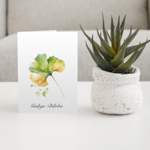 Tarjeta Pequeña Vida herbal: personalizable Ginkgo Biloba
