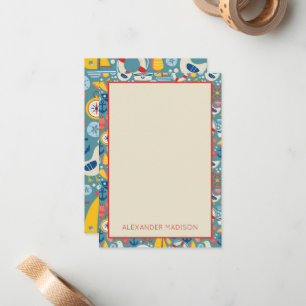 Tarjeta Pequeña Vida marina pura