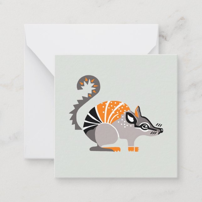 Tarjeta Pequeña Vida silvestre - NUMBAT - Animales en peligro de e (Anverso)