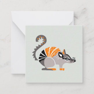 Tarjeta Pequeña Vida silvestre - NUMBAT - Animales en peligro de e