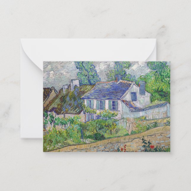Tarjeta Pequeña Vincent van Gogh - Casas en Auvers (Anverso)
