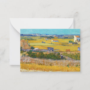 Tarjeta Pequeña Vincent van Gogh - Cosecha en La Crau