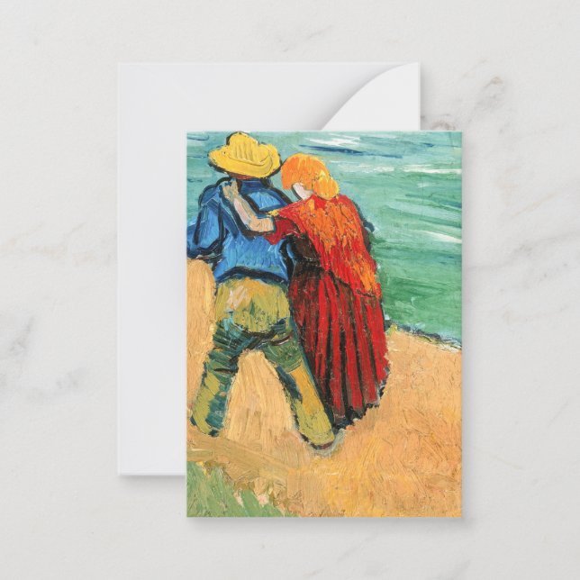 Tarjeta Pequeña Vincent van Gogh - Dos amantes (Anverso)