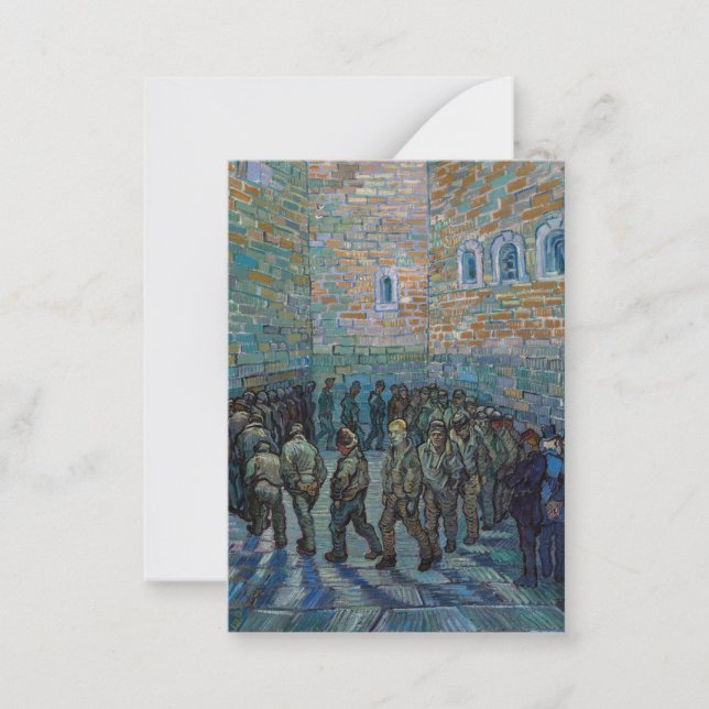 Tarjeta Pequeña Vincent van Gogh - El patio de la prisión (Anverso)