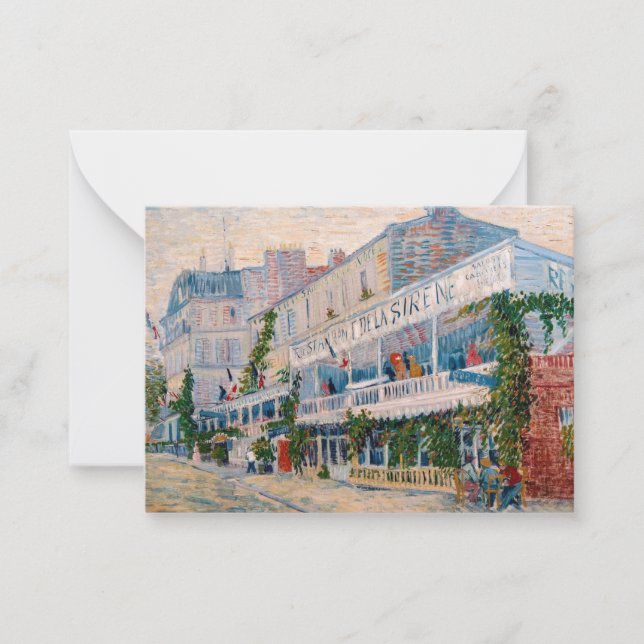 Tarjeta Pequeña Vincent van Gogh - El restaurante de la Sirene (Anverso)