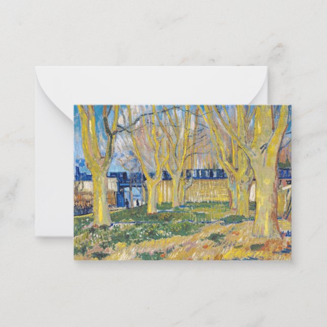 Tarjeta Pequeña Vincent van Gogh - El tren azul (Anverso)